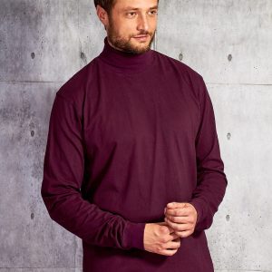 Wholesale Purple men's turtleneck blouse