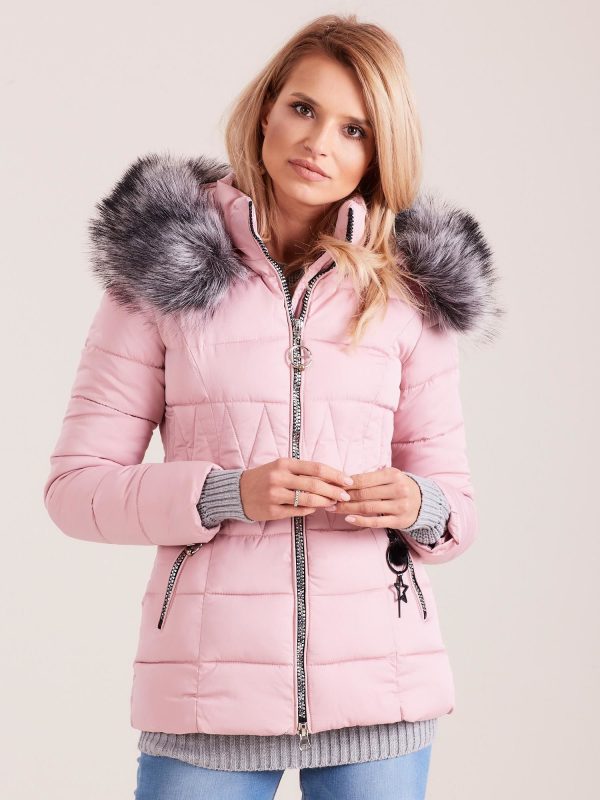 Wholesale Pink quilted jacket for women