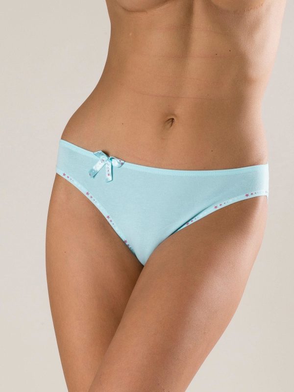 Wholesale Light Blue Cotton Women's Panties