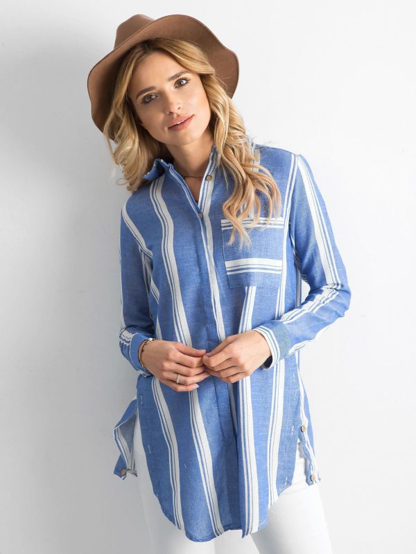 Wholesale Blue Striped Shirt