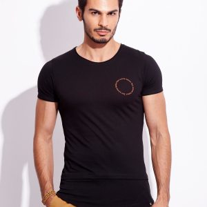 Wholesale Black t-shirt for men with inscription