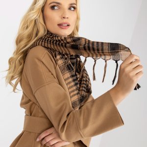 Wholesale Beige und schwarze Damenschlinge im Karomuster