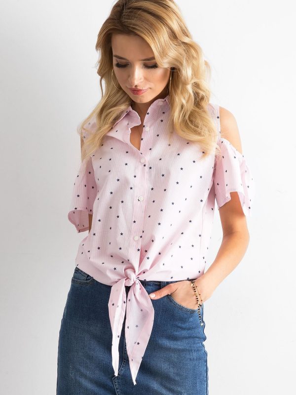 Wholesale Pink shirt with binding