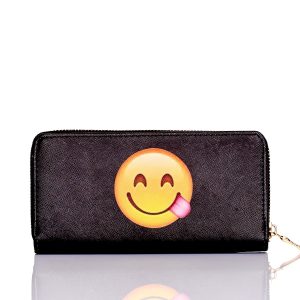 Wholesale YUPS Black Emoji Wallet