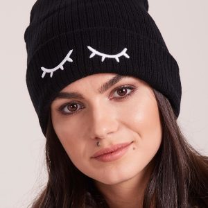 Wholesale Black light cap with eyelashes