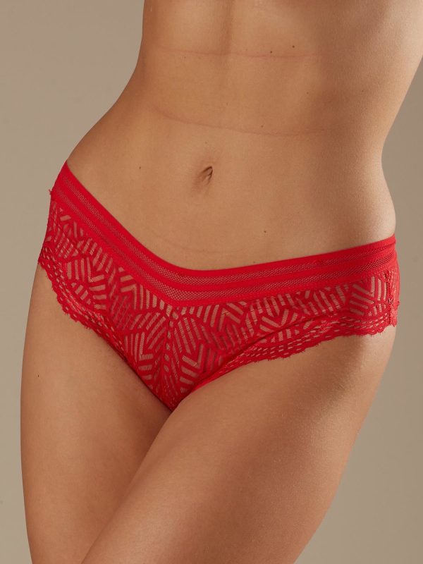 Wholesale Red openwork women's panties