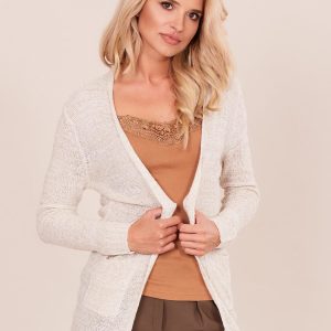 Wholesale Wide-weave cardigan beige