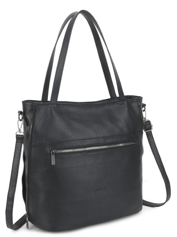 Wholesale LUIGISANTO black daily shopper bag