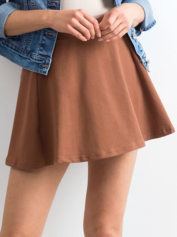 Wholesale Brown flared skirt