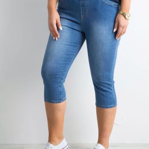 Wholesale Blue capri jeggings PLUS SIZE