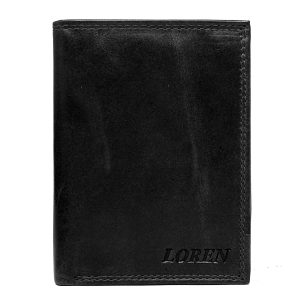 Wholesale Black Smooth Leather Wallet For Man