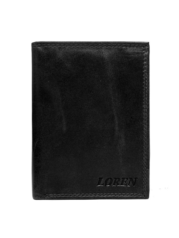 Wholesale Black Smooth Leather Wallet For Man