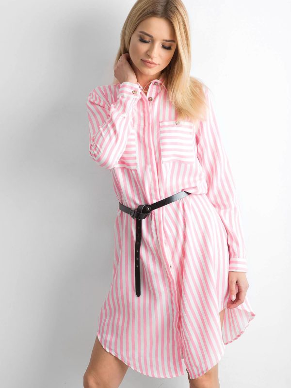 Wholesale Pink Striped Shirt Shirt