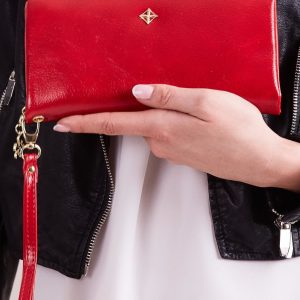 Wholesale Red oblong wallet with handle