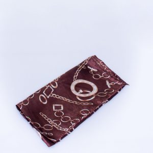 Wholesale Brown scarf with chain motif