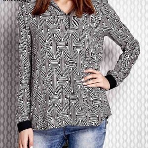 Wholesale Black and white patterned blouse