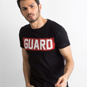 Wholesale Men's T-shirt with inscription black