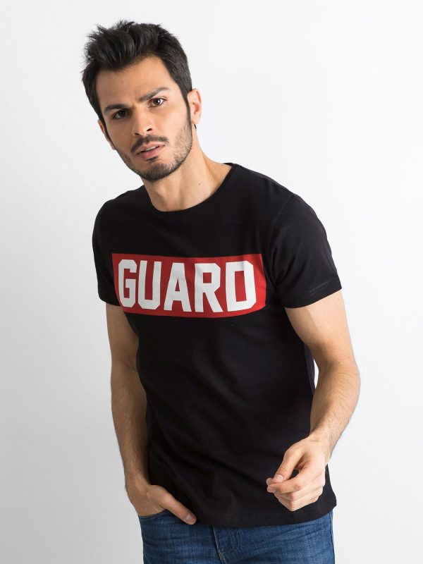 Wholesale Men's T-shirt with inscription black