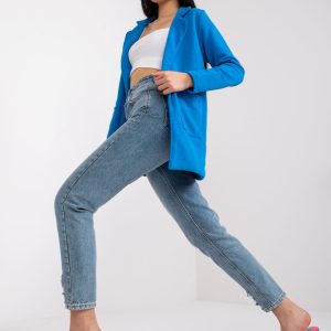 Wholesale Dark blue women's jacket in sports style RUE PARIS