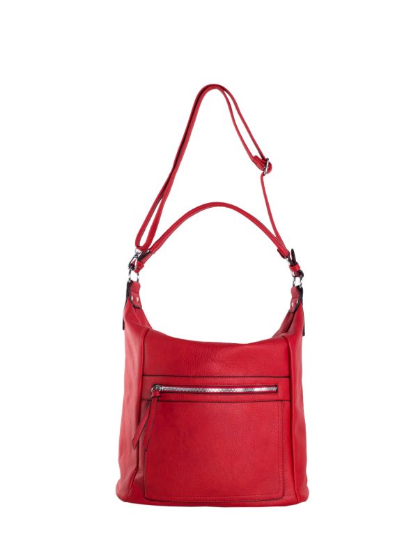 Wholesale Rote Damen Schultertasche mit Tasche