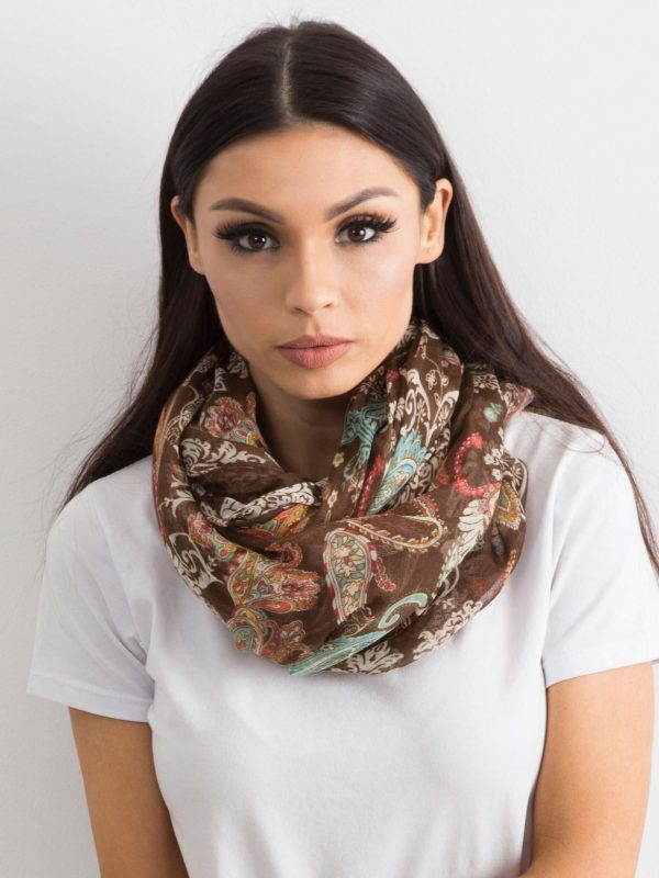 Wholesale Brown scarf with print