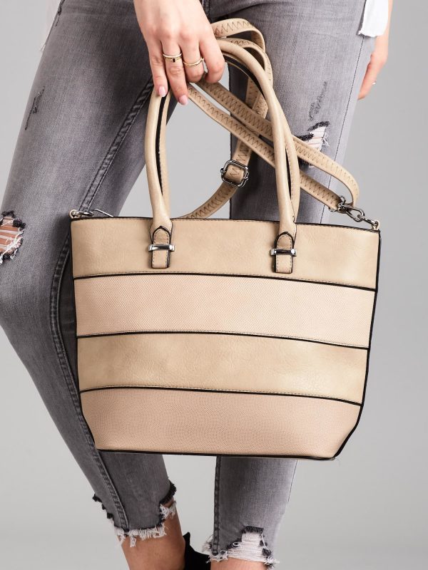 Wholesale Beige urban bag with detachable strap