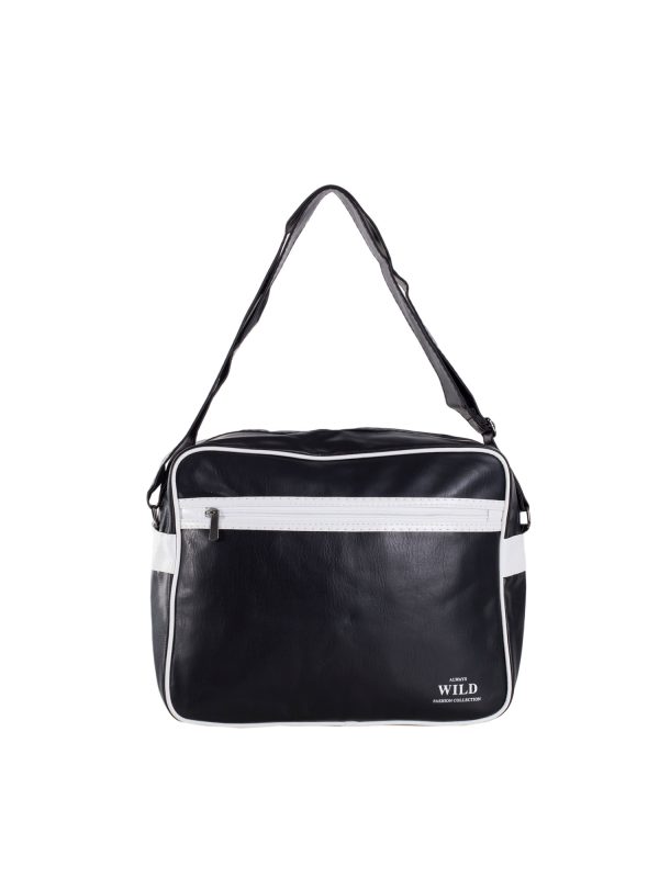 Wholesale Schwarze Herren Schultertasche with verstellbarem Riemen