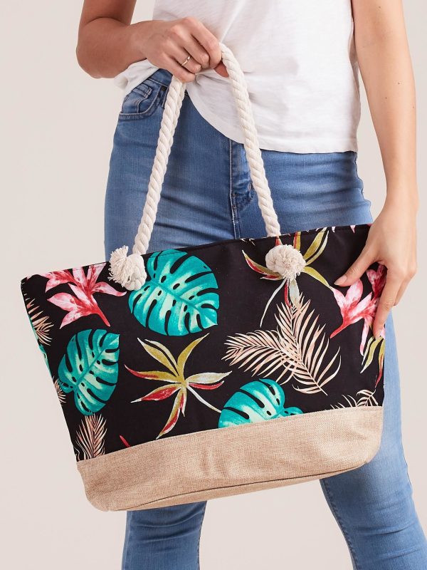 Wholesale Black bag with colorful patterns