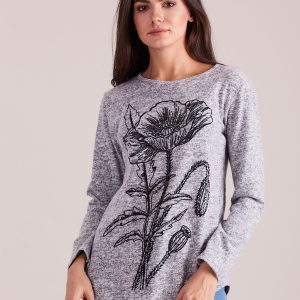 Wholesale Grey blouse with print