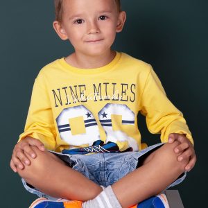 Wholesale Yellow blouse for boy with print