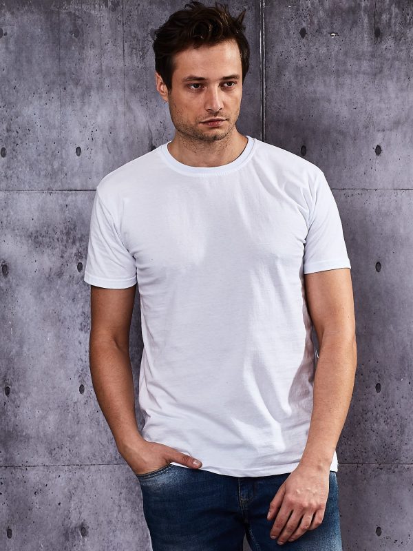 Wholesale White Men's T-Shirt