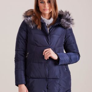 Wholesale Navy Blue Women's Winter Jacket