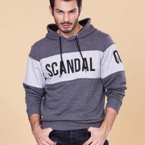 Wholesale Dark Grey Sweatshirt for Man with Hoodie