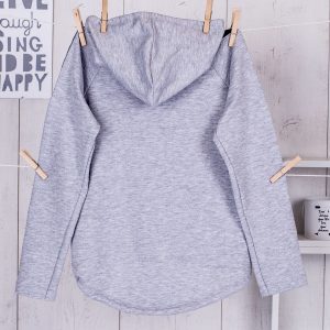 Wholesale Grey sweatshirt for children with colorful tape