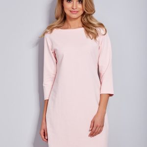 Wholesale Cotton plain oversize dress light pink