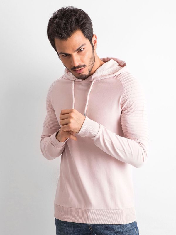 Wholesale Light pink cotton sweatshirt for men