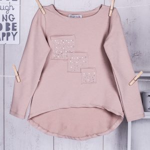 Wholesale Beige girl tunic with pockets