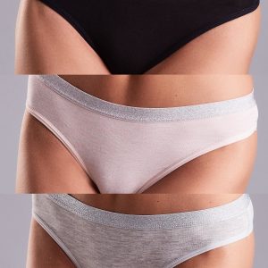 Wholesale Cotton panties with trimming 3-pack