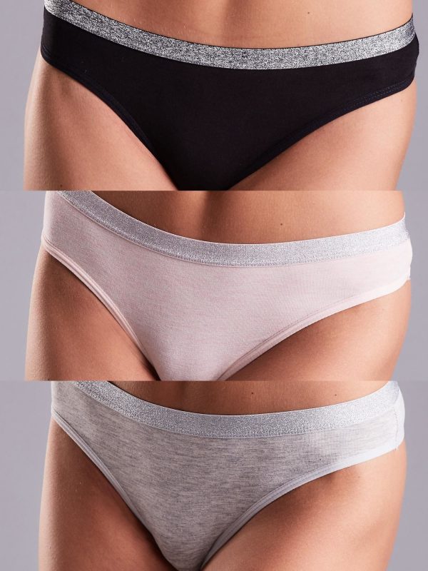 Wholesale Cotton panties with trimming 3-pack