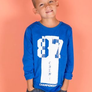 Wholesale Blue blouse for boy with print