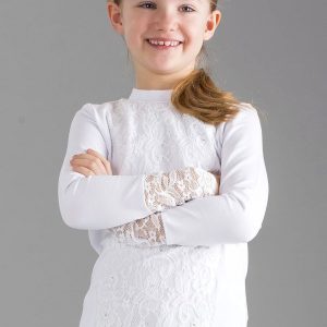 Wholesale Ecru elegant blouse for girl with lace