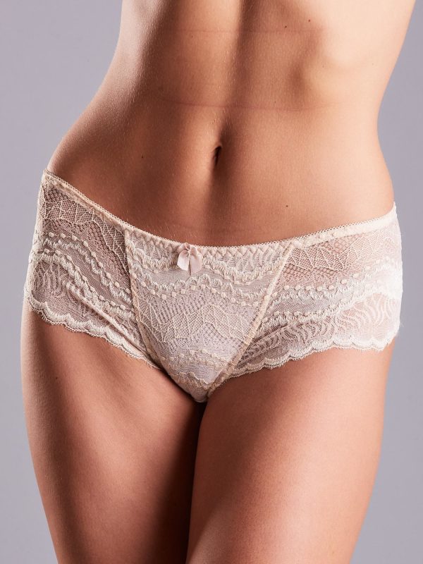 Wholesale Women's Beige Lace Panties