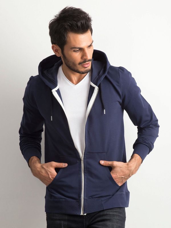 Wholesale Navy Blue Men's Hoodie