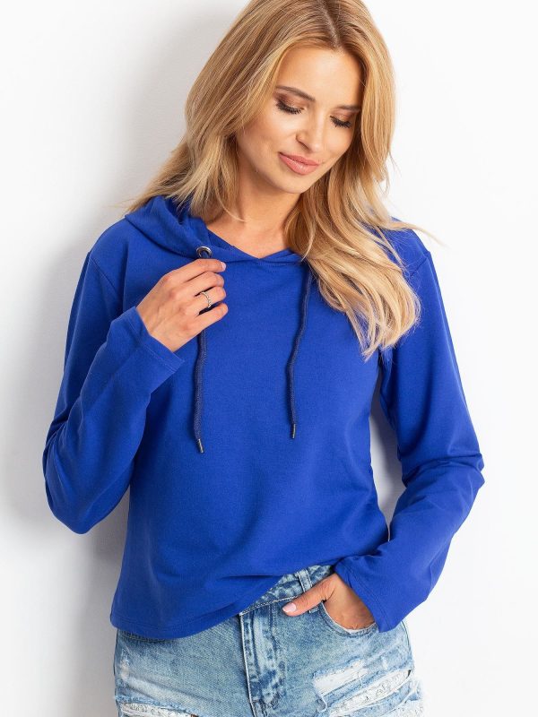 Wholesale Cobalt sweatshirt with hoodie