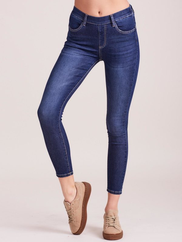 Wholesale Dark Blue Women's Jeggings