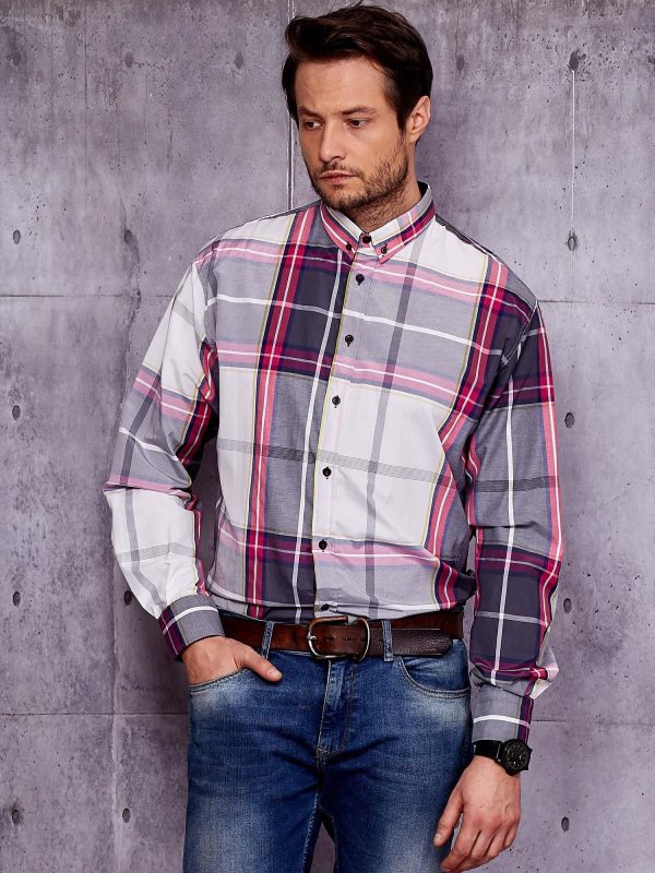 Wholesale Men's Plus Size Wide Plaid Shirt