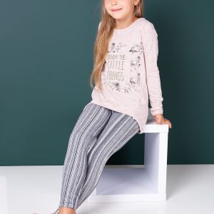 Wholesale Leggings for girl in striped grey