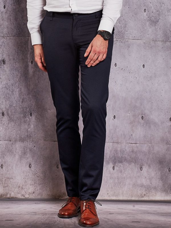 Wholesale Navy blue pants for men in delicate pattern