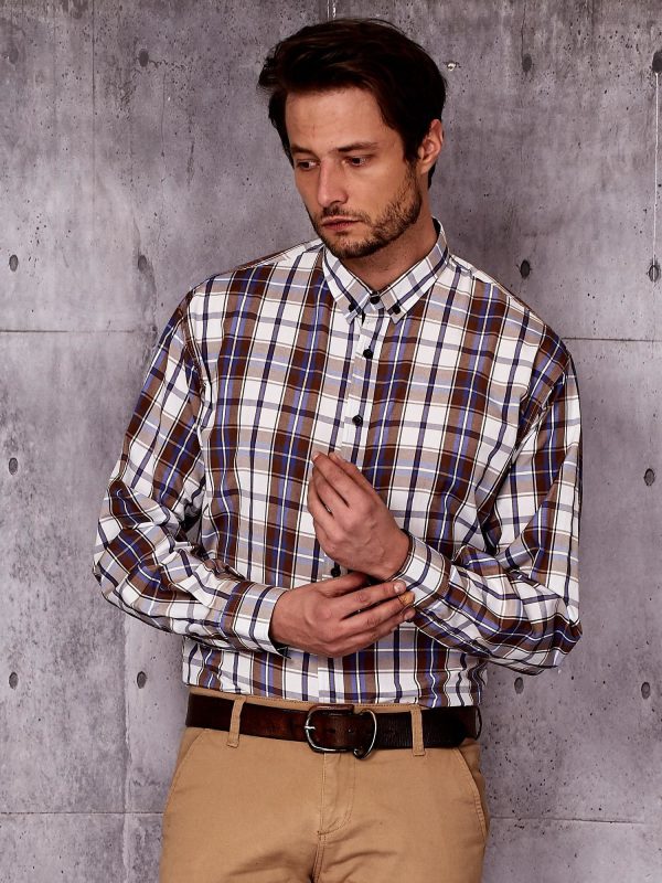 Wholesale Beige Plus Size Men's Shirt