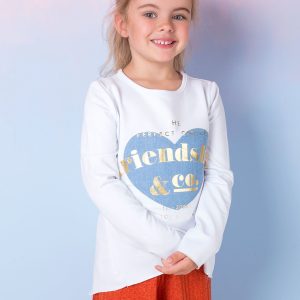 Wholesale White tunic for girl with a Patch